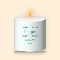 Bougie parfumée cocon au clou de girofle – Tendrelle, pot en verre 180 g
