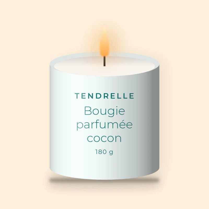 Bougie parfumée cocon au clou de girofle – Tendrelle, pot en verre 180 g