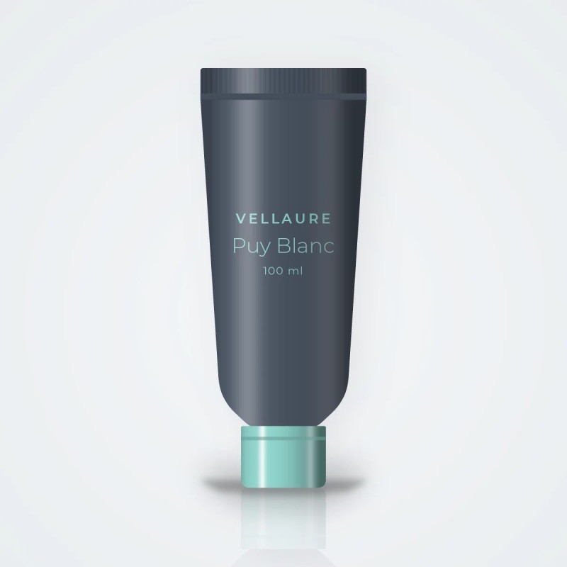 Crème à raser Puy Blanc fraîche – Vellaure, tube 100 ml