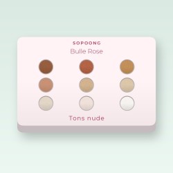 Palette yeux Bulle Rose au bleuet – Sopoong, 12 × 1 g, teinte Tons nude