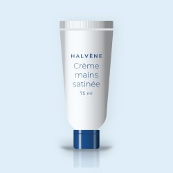 Crème mains et ongles satinée au beurre de karité – Halvène, tube 75 ml