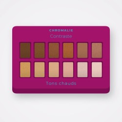 Palette yeux Contraste à l'huile de tournesol – Chromalie, 9 × 1 g, teinte Tons chauds