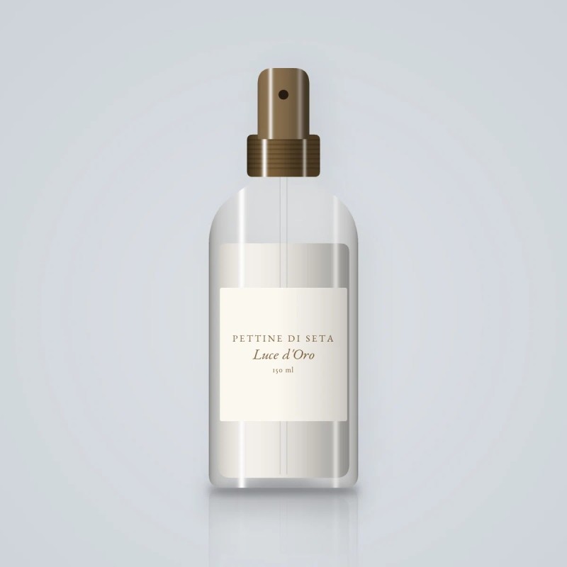 Soin sans rinçage Luce d'Oro à l'huile de babassu – Pettine di Seta, flacon spray 150 ml