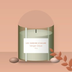 Bougie parfumée Verger Doux intense – Les Jardins d'Aulne, photo d'ambiance