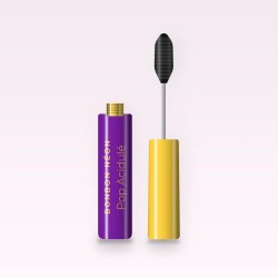 Mascara Pop Acidulé à la cire de tournesol – Bonbon Néon, flacon et brosse 4 ml, teinte Noir