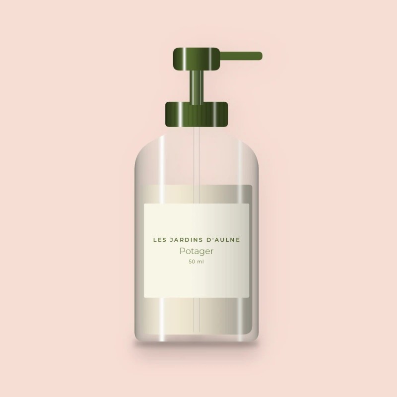 Sérum Potager à l'acide lactique – Les Jardins d'Aulne, flacon-pompe 50 ml
