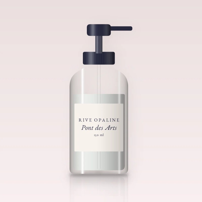 Pont des Arts nettoyant visage hydratant – Rive Opaline, flacon-pompe 150 ml