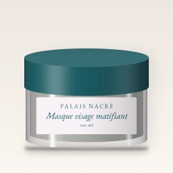 Masque visage matifiant au charbon végétal – Palais Nacré, pot 100 ml