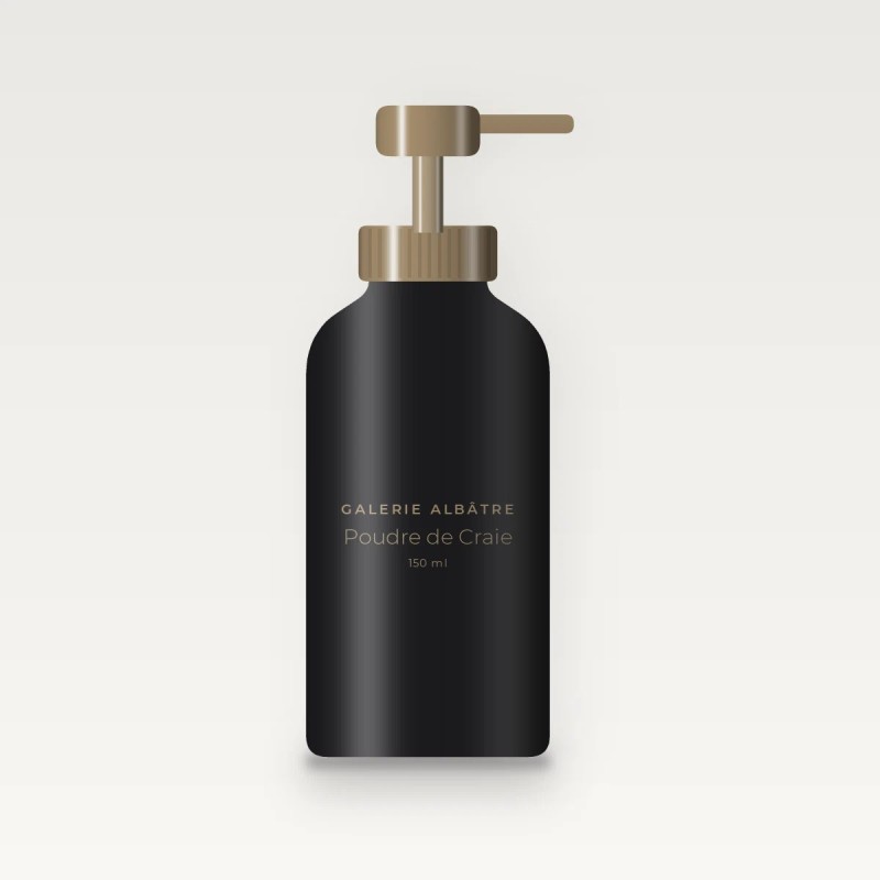 Nettoyant visage Poudre de Craie à l'extrait de citron – Galerie Albâtre, flacon-pompe 150 ml