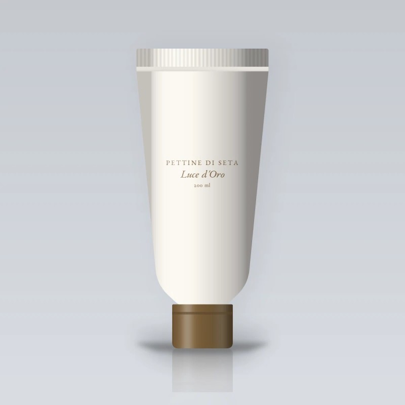 Soin sans rinçage anti-humidité Luce d'Oro – Pettine di Seta, tube 200 ml