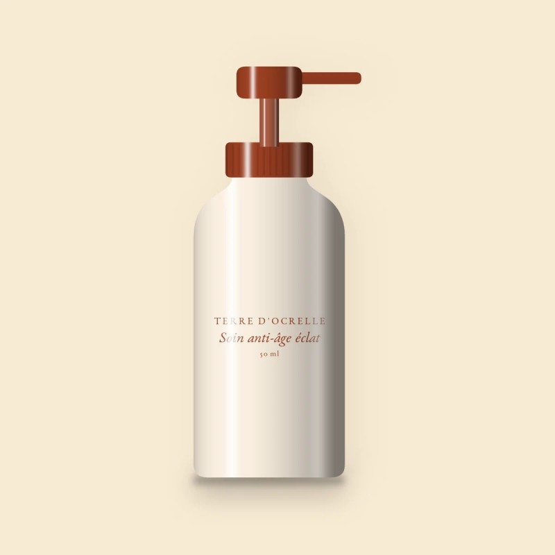 Soin anti-âge éclat à la vitamine C – Terre d'Ocrelle, flacon-pompe 50 ml