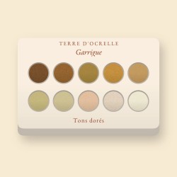 Palette yeux confort Garrigue – Terre d'Ocrelle, 9 × 1 g, teinte Tons dorés