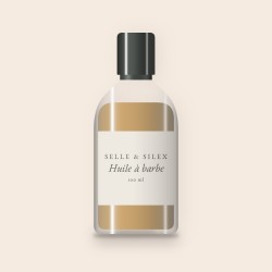 Huile à barbe haute brillance au patchouli – Selle & Silex, flacon 100 ml