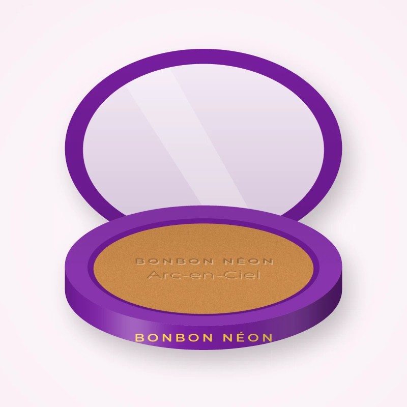 Enlumineur éclat naturel Arc-en-Ciel – Bonbon Néon, boîtier 4,5 g, teinte Ambre
