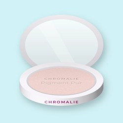 Enlumineur Pigment Pur à l'huile de jojoba – Chromalie, boîtier 4,5 g, teinte Nacre rosée