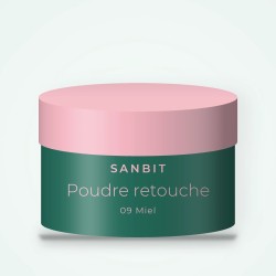 Poudre retouche à l'hibiscus – Sanbit, pot 12 g, teinte 09 Miel