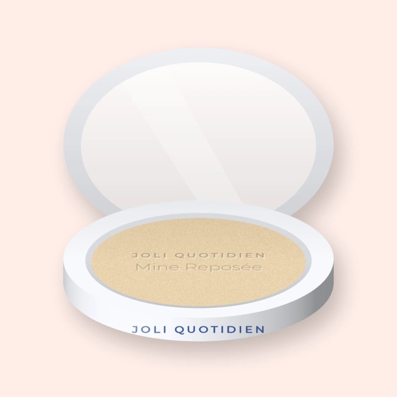 Enlumineur Mine Reposée à l'acide hyaluronique – Joli Quotidien, boîtier 7 g, teinte Champagne
