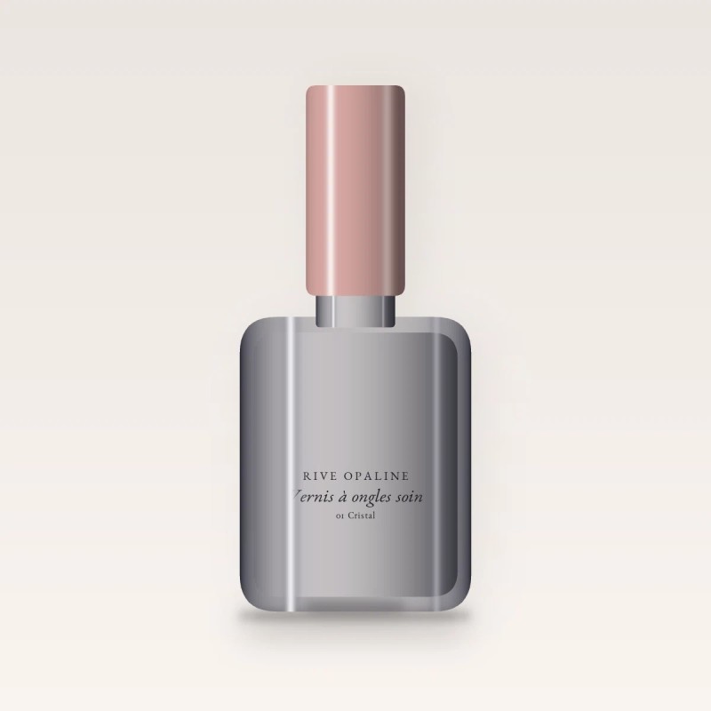 Vernis à ongles soin à l'huile d'abricot – Rive Opaline, flacon 12 ml, teinte 01 Cristal