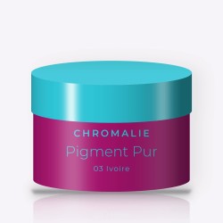 Poudre Pigment Pur voile invisible – Chromalie, pot 20 g, teinte 03 Ivoire