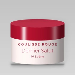 Poudre de finition Dernier Salut – Coulisse Rouge, pot 12 g, teinte 16 Ébène
