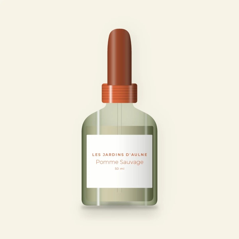 Sérum Pomme Sauvage à l'acide lactique – Les Jardins d'Aulne, flacon compte-gouttes 50 ml