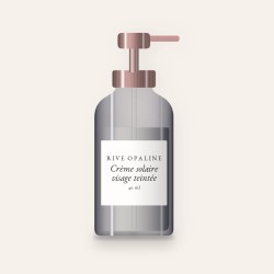 Crème solaire visage teintée à la centella asiatica SPF 30 – Rive Opaline, flacon-pompe 40 ml