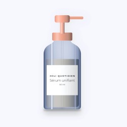 Sérum unifiant à l'acide glycolique – Joli Quotidien, flacon-pompe 50 ml