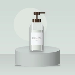 Gel douche et bain velouté au concombre – Mélèze & Givre, photo d'ambiance