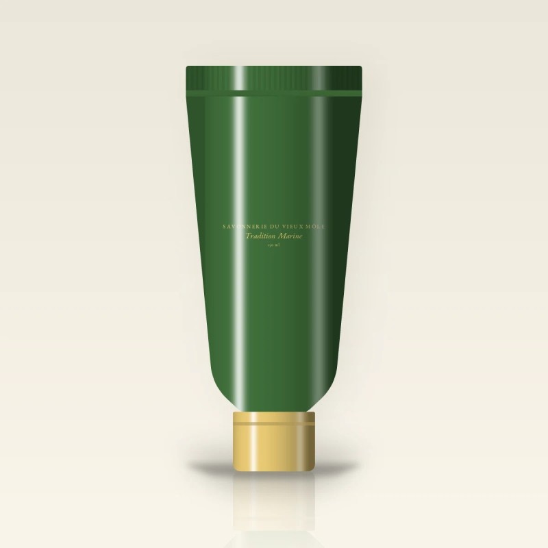 Crème à raser confort intense Tradition Marine – Savonnerie du Vieux Môle, tube 150 ml