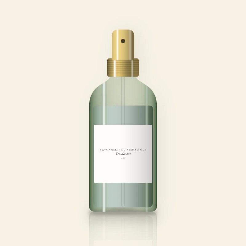 Déodorant fraîcheur naturelle à l'oliban pour homme Olivier Centenaire – Savonnerie du Vieux Môle, flacon spray 50 ml