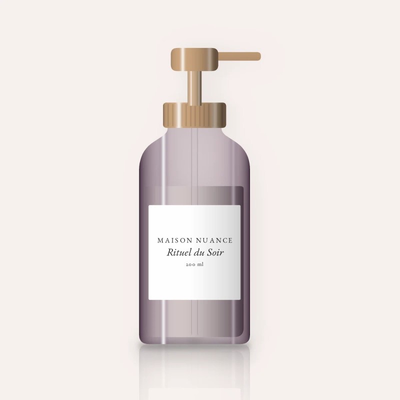 Lait corps Rituel du Soir peaux sensibles – Maison Nuance, flacon-pompe 200 ml