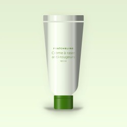 Crème à raser anti-rougeurs à la guimauve pour homme – Fraîcheline, tube 100 ml