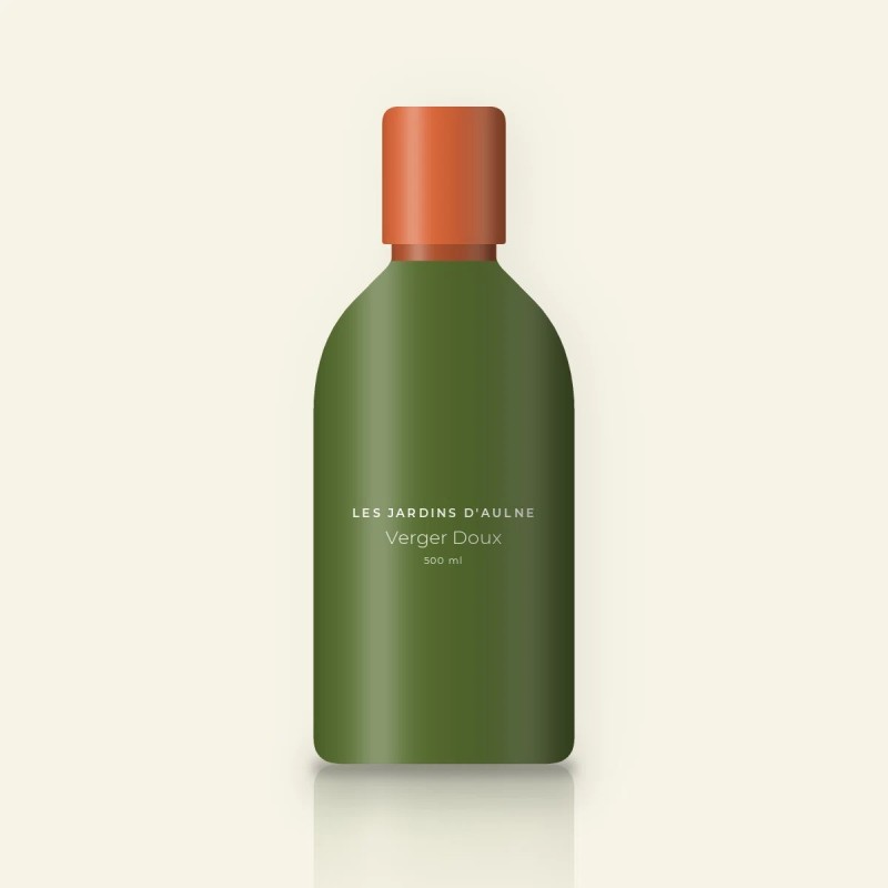 Shampooing Verger Doux à l'huile de camélia – Les Jardins d'Aulne, flacon 500 ml