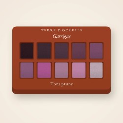 Palette yeux Garrigue ultra-pigmentée – Terre d'Ocrelle, 12 × 1 g, teinte Tons prune