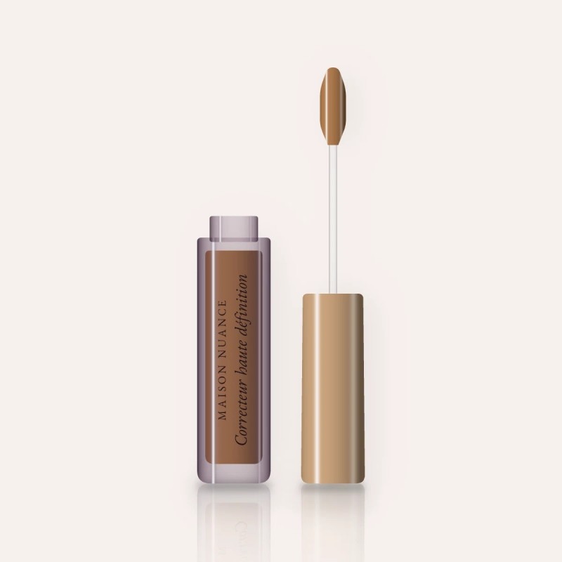 Correcteur haute définition au marron d'Inde – Maison Nuance, flacon applicateur 4 ml, teinte 08 Caramel