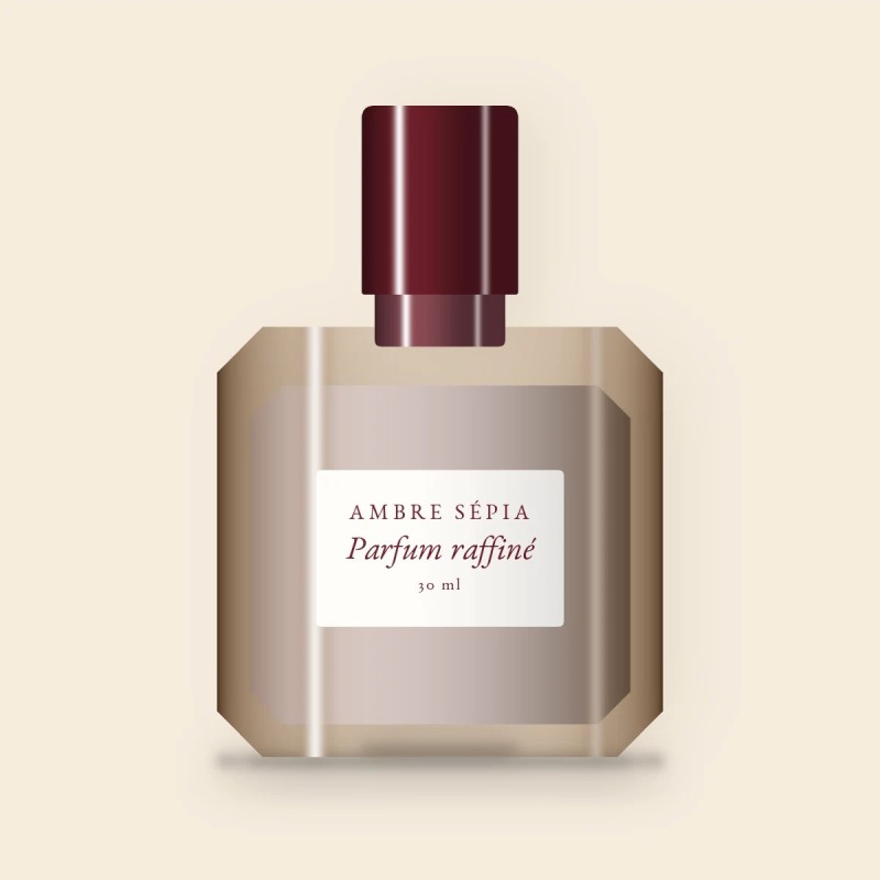 Parfum raffiné au poivre rose – Ambre Sépia, flacon 30 ml