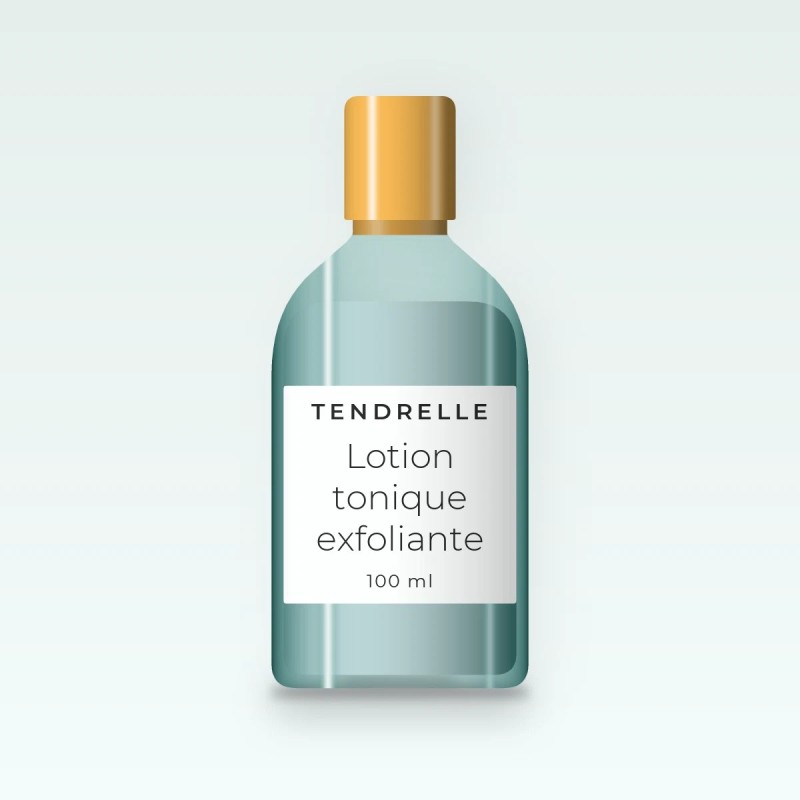 Lotion tonique exfoliante à l'extrait de thé vert – Tendrelle, flacon 100 ml