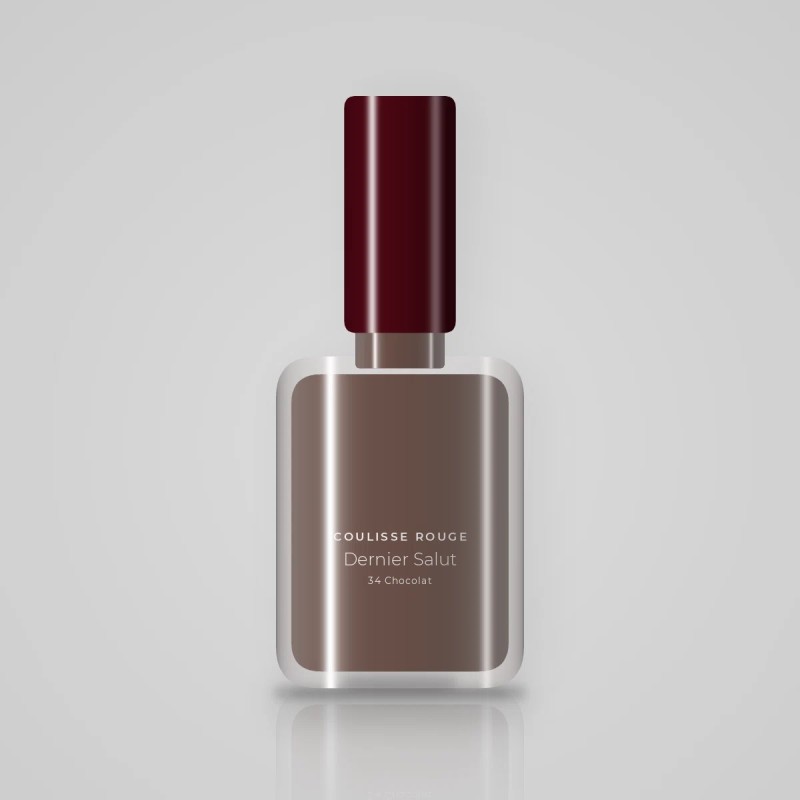 Vernis à ongles couleur pure Dernier Salut – Coulisse Rouge, flacon 5 ml, teinte 34 Chocolat