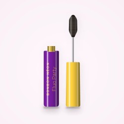 Mascara volume extrême Fluo Party – Bonbon Néon, flacon et brosse 8 ml, teinte Brun noir