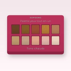 Palette yeux tout-en-un à la fleur de cerisier – Sopoong, 12 × 1 g, teinte Tons chauds