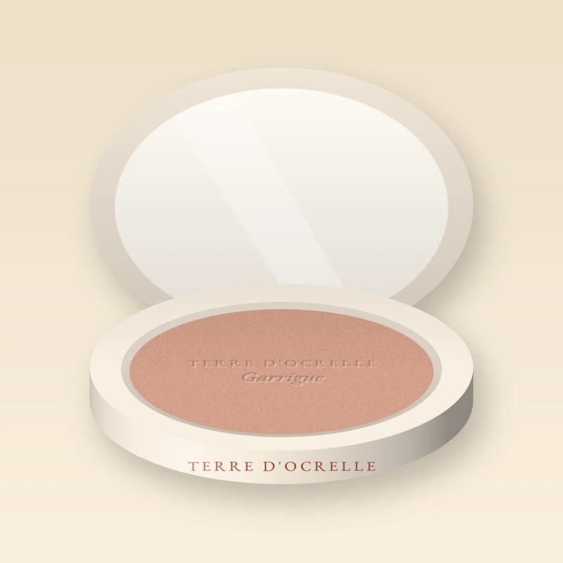 Terre de soleil Garrigue haute pigmentation – Terre d'Ocrelle, boîtier 15 g, teinte 02 Sable rosé