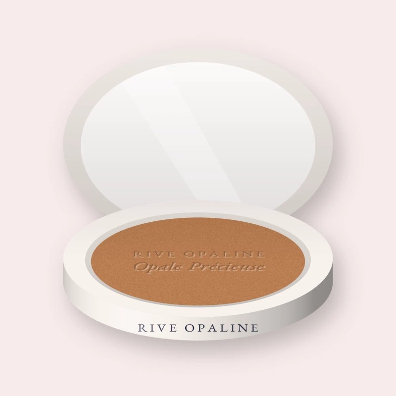Terre de soleil unifiante Opale Précieuse – Rive Opaline, boîtier 10 g, teinte 05 Caramel