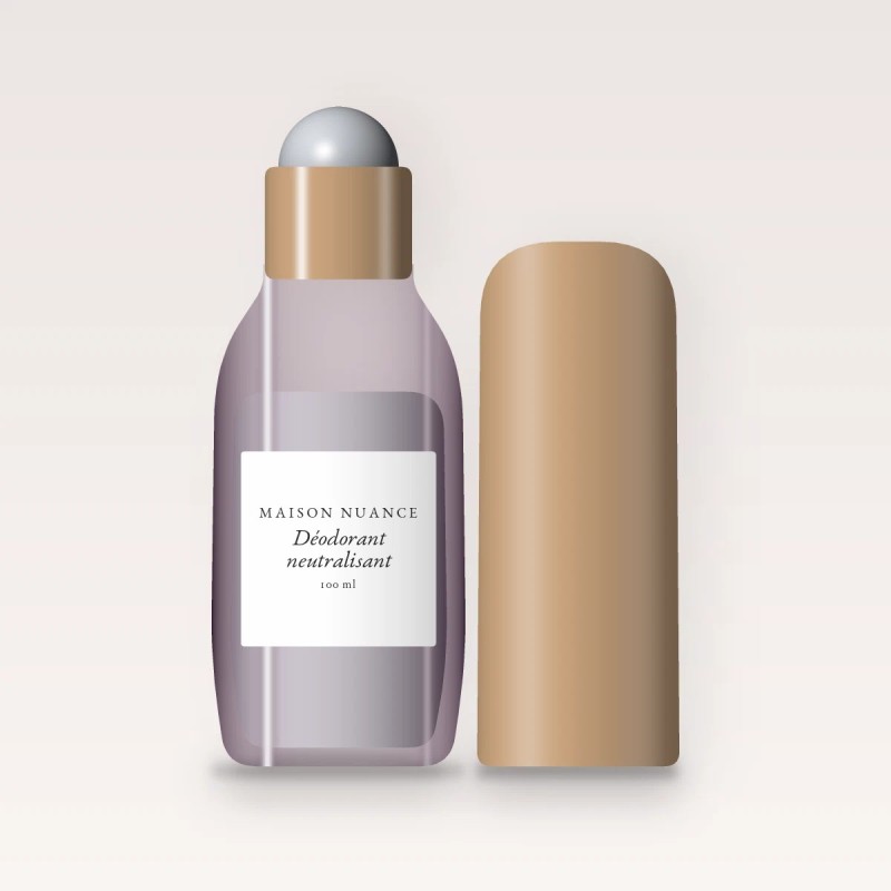 Déodorant soin neutralisant à l'huile de coco – Maison Nuance, flacon roll-on 100 ml