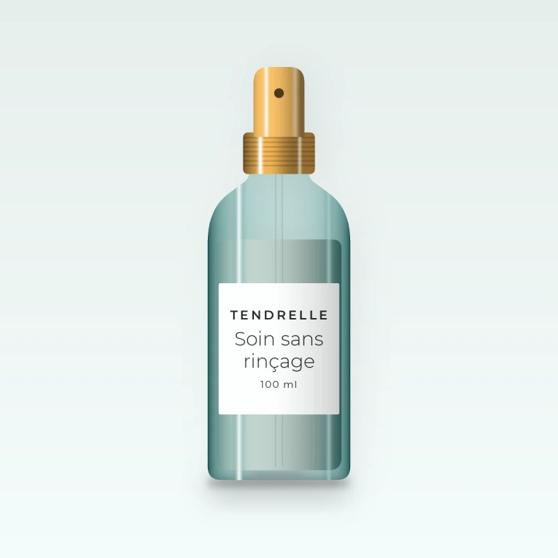 Soin sans rinçage anti-frisottis aux protéines de blé – Tendrelle, flacon spray 100 ml