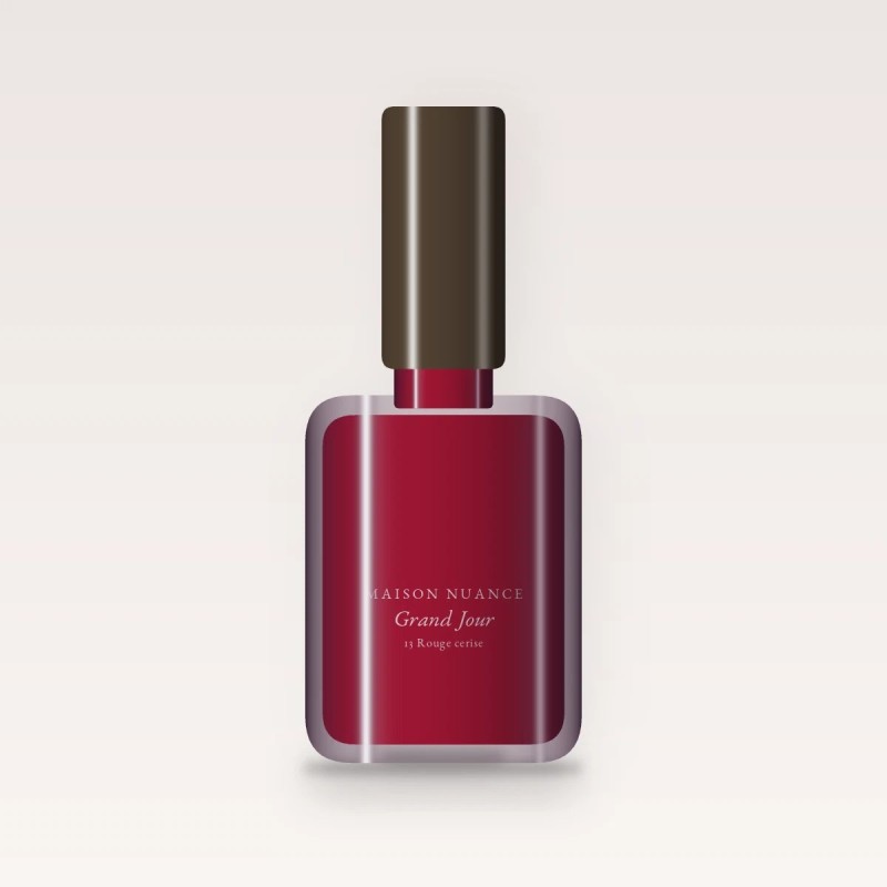 Vernis à ongles lissant Grand Jour – Maison Nuance, flacon 5 ml, teinte 13 Rouge cerise