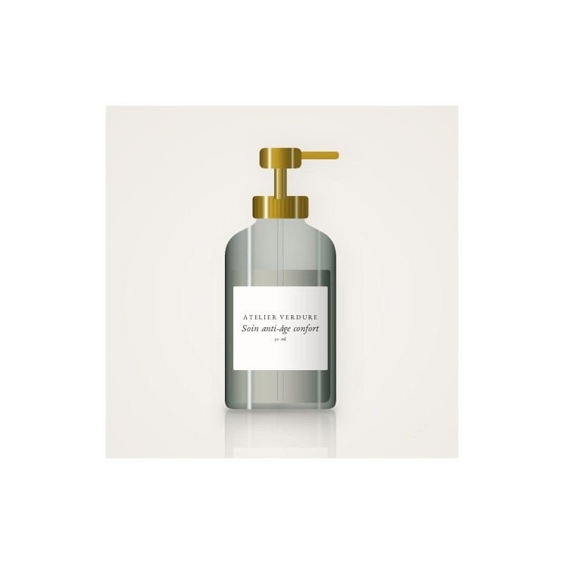 Soin anti-âge confort à l'extrait de grenade – Atelier Verdure, flacon-pompe 30 ml