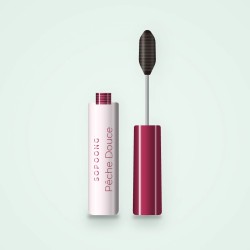 Mascara Pêche Douce au bambou – Sopoong, flacon et brosse 8 ml, teinte Brun noir