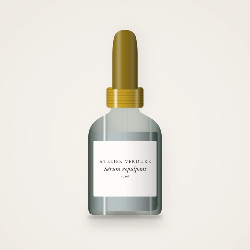 Sérum repulpant à l'extrait de réglisse – Atelier Verdure, flacon compte-gouttes 15 ml