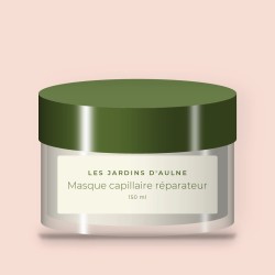 Masque capillaire réparateur à l'huile d'avocat – Les Jardins d'Aulne, pot 150 ml