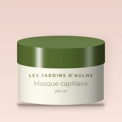 Masque capillaire réconfortant à la fleur de tiaré – Les Jardins d'Aulne, pot 250 ml